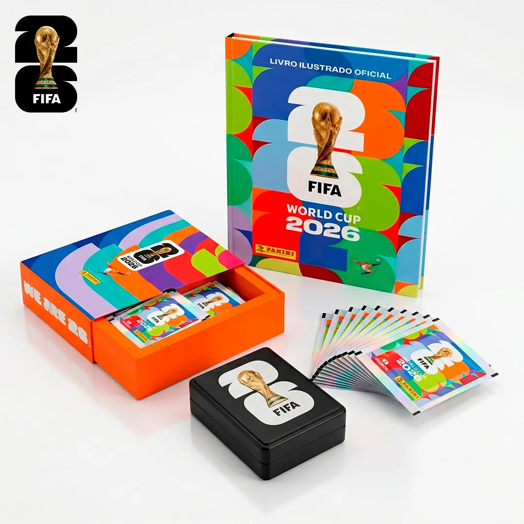 Kit Completo Oficial 24x Envelopes com Álbum, Box Premium e Porta Figurinhas Oficial